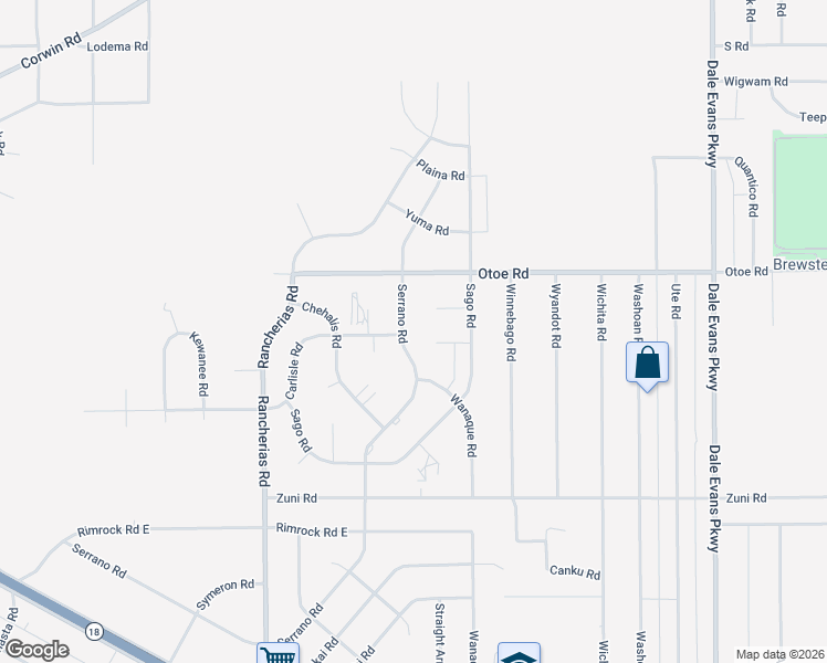 map of restaurants, bars, coffee shops, grocery stores, and more near 20327 Carlisle Road in Apple Valley
