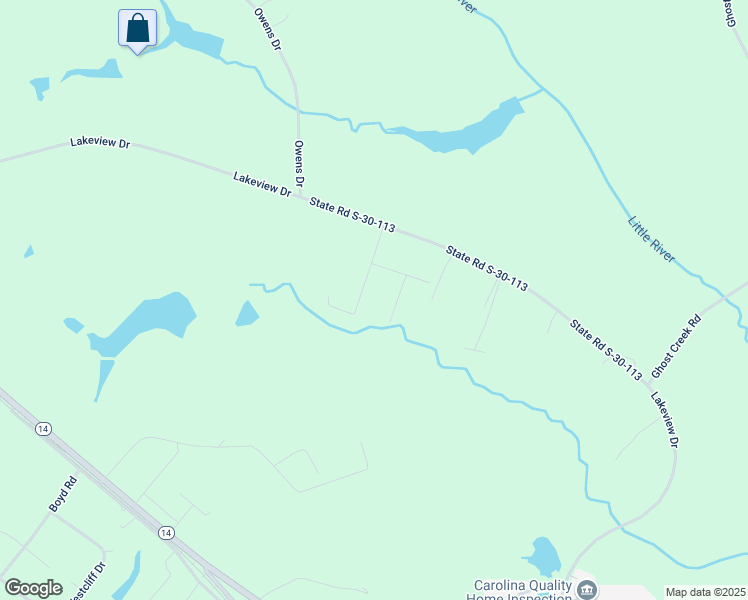 map of restaurants, bars, coffee shops, grocery stores, and more near 247 Rock Creek Road in Laurens