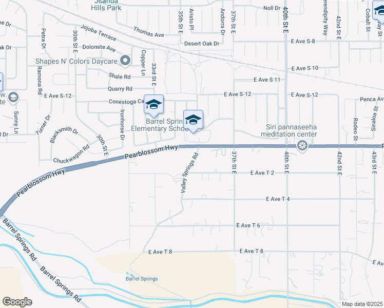 map of restaurants, bars, coffee shops, grocery stores, and more near 3554 Pearblossom Highway in Palmdale