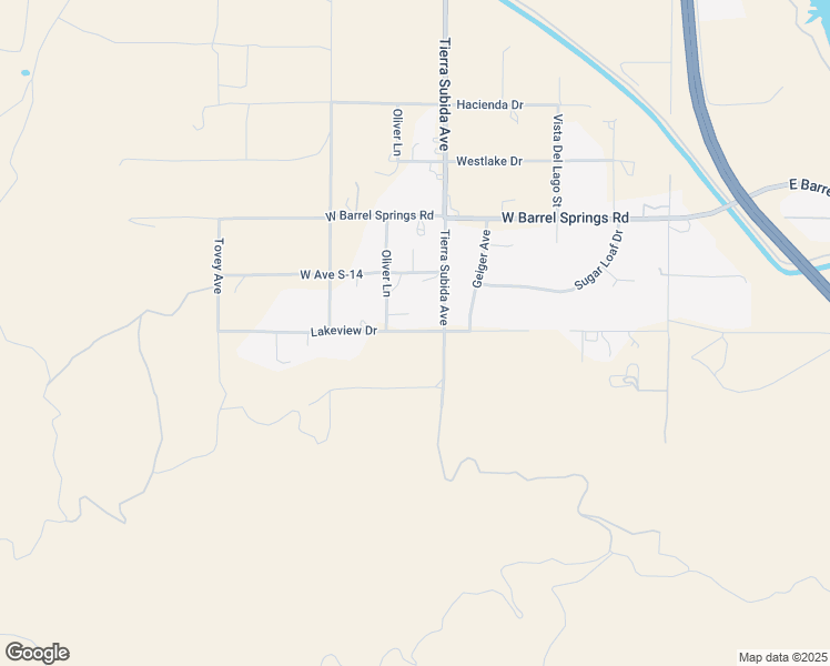 map of restaurants, bars, coffee shops, grocery stores, and more near Lakeview Drive in Palmdale