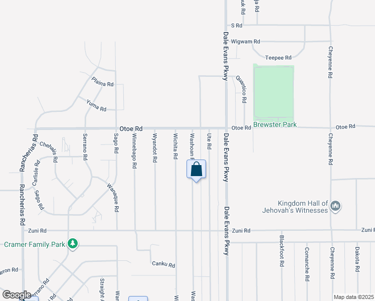 map of restaurants, bars, coffee shops, grocery stores, and more near 15990 Washoan Road in Apple Valley