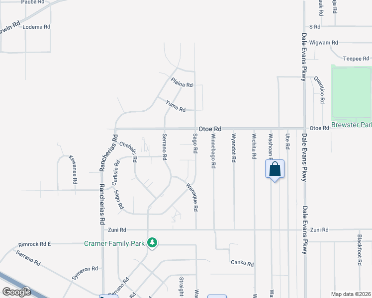 map of restaurants, bars, coffee shops, grocery stores, and more near 20412 Sago Lane in Apple Valley