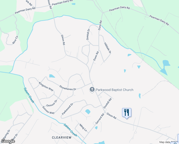 map of restaurants, bars, coffee shops, grocery stores, and more near 4215 Dixon Road in Anderson