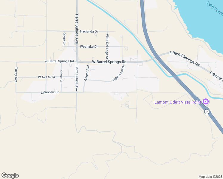 map of restaurants, bars, coffee shops, grocery stores, and more near 345 Lakeview Drive in Palmdale