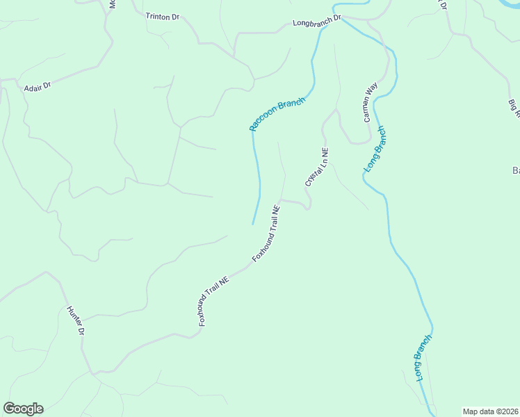 map of restaurants, bars, coffee shops, grocery stores, and more near 1403 Foxhound Trail Northeast in Ranger