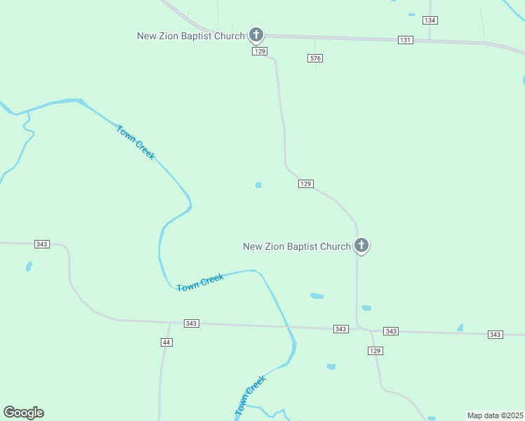map of restaurants, bars, coffee shops, grocery stores, and more near County Road 129 in Russellville