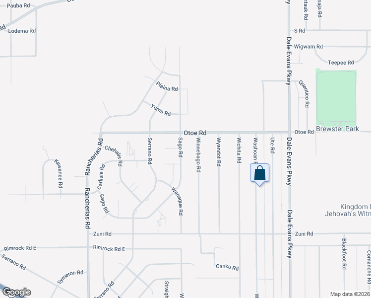 map of restaurants, bars, coffee shops, grocery stores, and more near 16037 Sago Road in Apple Valley