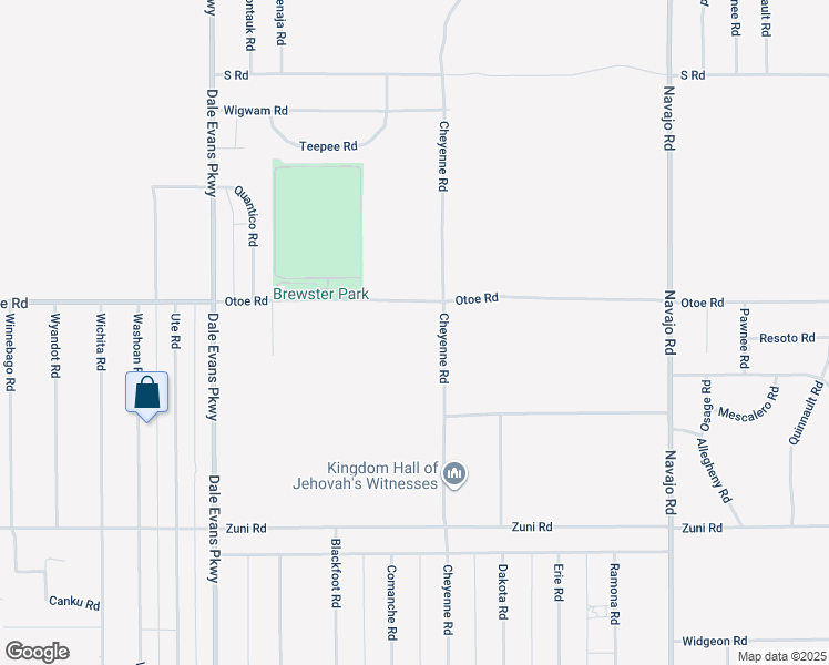 map of restaurants, bars, coffee shops, grocery stores, and more near Otoe Road in Apple Valley