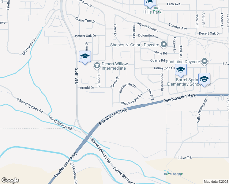 map of restaurants, bars, coffee shops, grocery stores, and more near 36418 Ramona Road in Palmdale