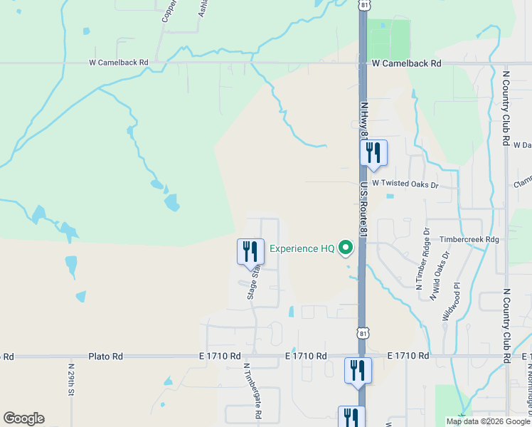 map of restaurants, bars, coffee shops, grocery stores, and more near 1911 West Kingsbury Road in Duncan