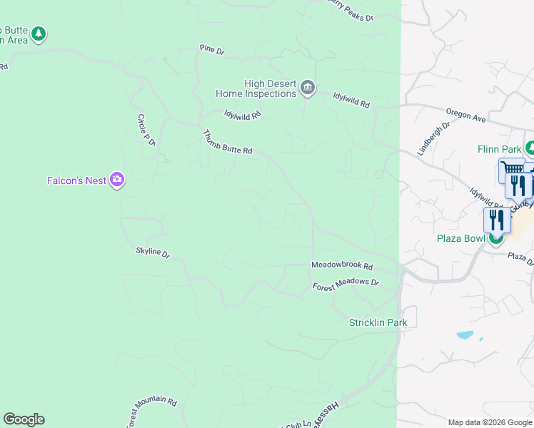 map of restaurants, bars, coffee shops, grocery stores, and more near 2006 Rocky Dells Drive in Prescott