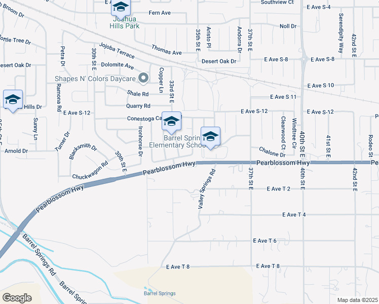 map of restaurants, bars, coffee shops, grocery stores, and more near 3347 Purple Sage Lane in Palmdale