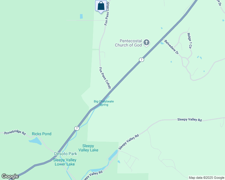 map of restaurants, bars, coffee shops, grocery stores, and more near 2111 Park Avenue in Hot Springs