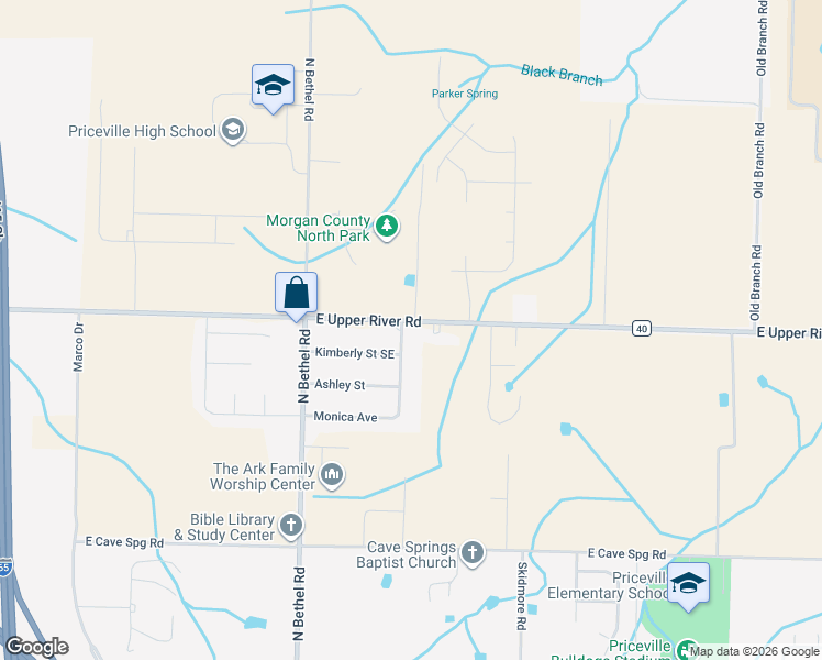 map of restaurants, bars, coffee shops, grocery stores, and more near 205 Monica Avenue in Decatur