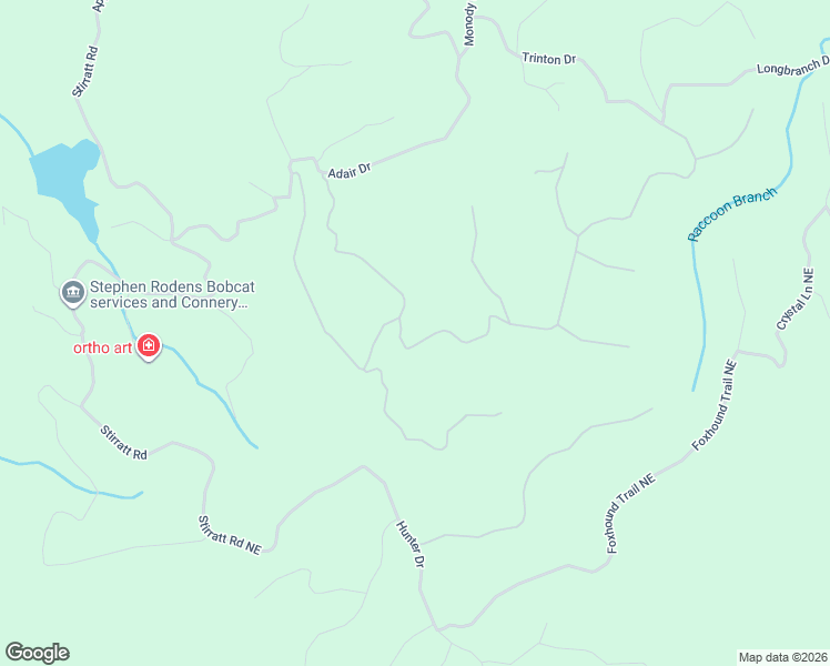 map of restaurants, bars, coffee shops, grocery stores, and more near 1071 Mayfield Lane Northeast in Ranger