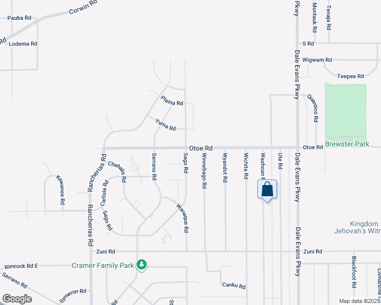 map of restaurants, bars, coffee shops, grocery stores, and more near 16077 Sago Road in Apple Valley