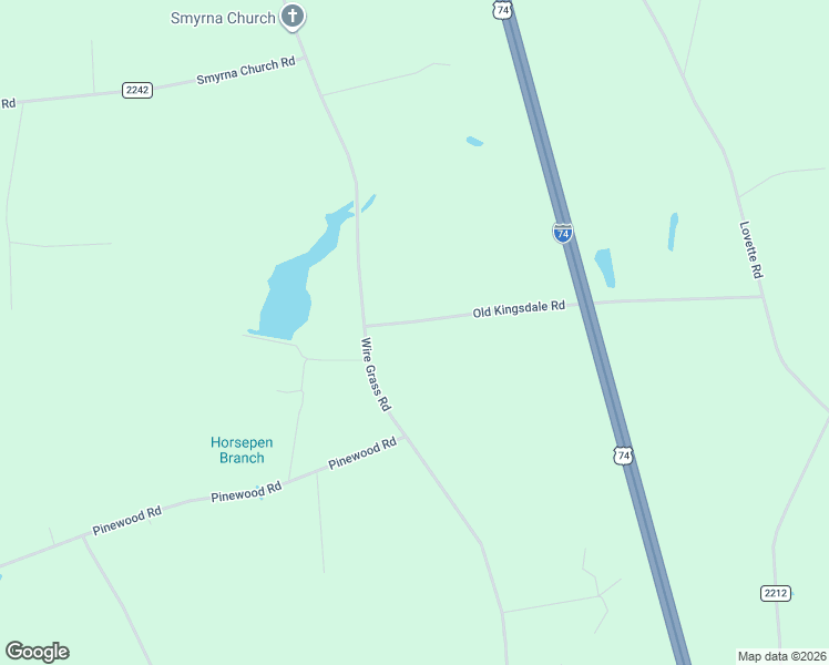map of restaurants, bars, coffee shops, grocery stores, and more near 375 Old Kingsdale Road in Lumberton