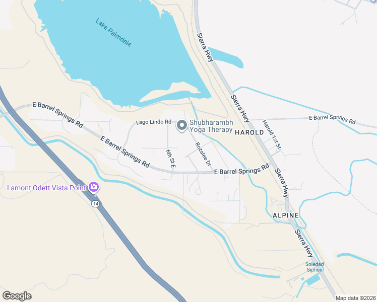 map of restaurants, bars, coffee shops, grocery stores, and more near 705 Harold Date Avenue in Palmdale