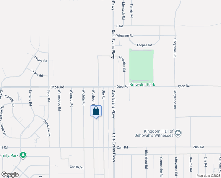 map of restaurants, bars, coffee shops, grocery stores, and more near 16082 Dale Evans Parkway in Apple Valley