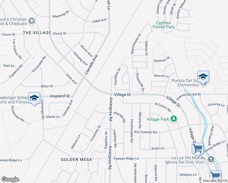 map of restaurants, bars, coffee shops, grocery stores, and more near 15311 Baxter Street in Victorville