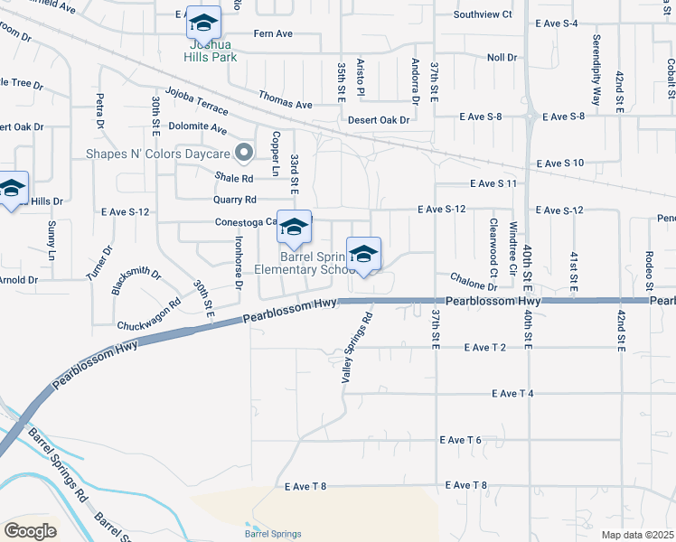 map of restaurants, bars, coffee shops, grocery stores, and more near 3347 Purple Sage Lane in Palmdale