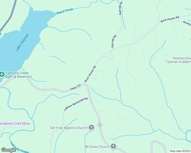 map of restaurants, bars, coffee shops, grocery stores, and more near 402 Pointe Circle in Dahlonega