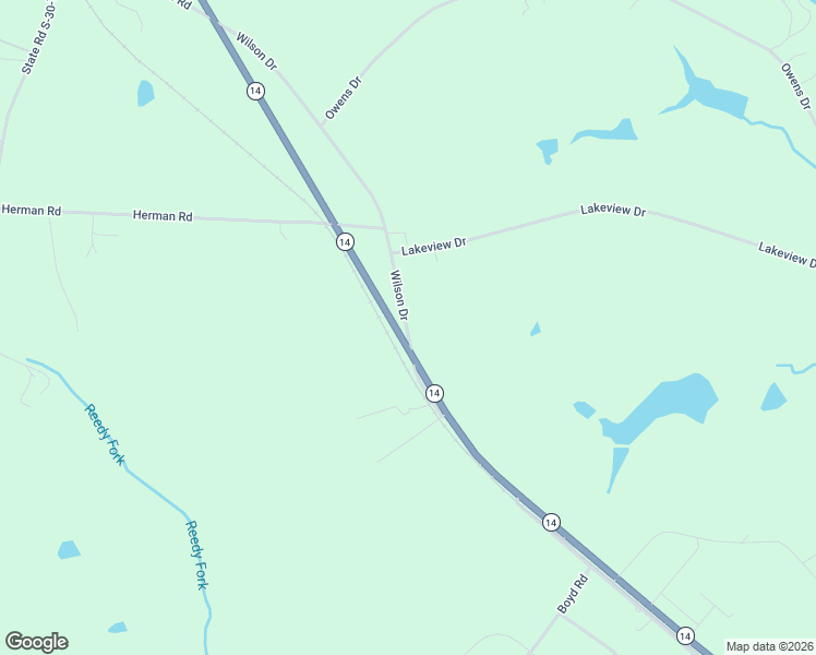 map of restaurants, bars, coffee shops, grocery stores, and more near 84 Wilson Drive in Laurens