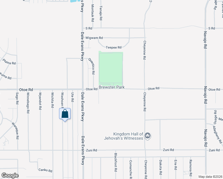 map of restaurants, bars, coffee shops, grocery stores, and more near 21027 Otoe Road in Apple Valley
