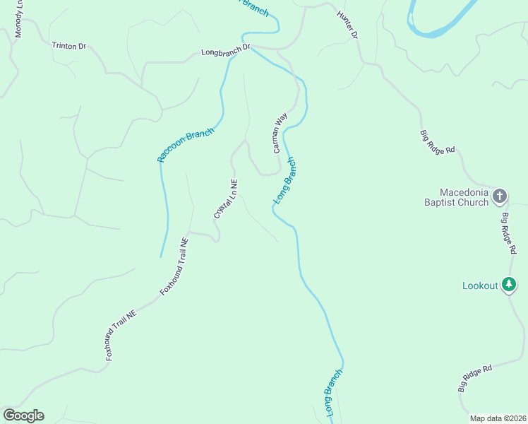 map of restaurants, bars, coffee shops, grocery stores, and more near 1538 Crystal Lane Northeast in Ranger