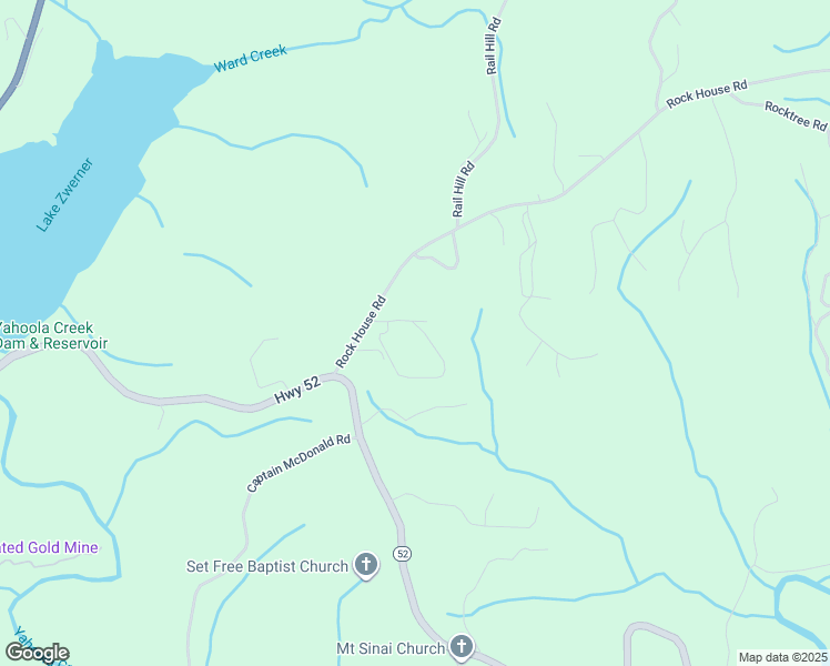 map of restaurants, bars, coffee shops, grocery stores, and more near 112 Pointe Circle in Dahlonega