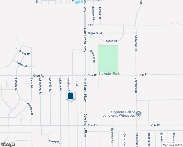 map of restaurants, bars, coffee shops, grocery stores, and more near 16114 Quantico Road in Apple Valley
