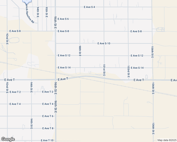 map of restaurants, bars, coffee shops, grocery stores, and more near 9833 East Avenue S-14 in Littlerock