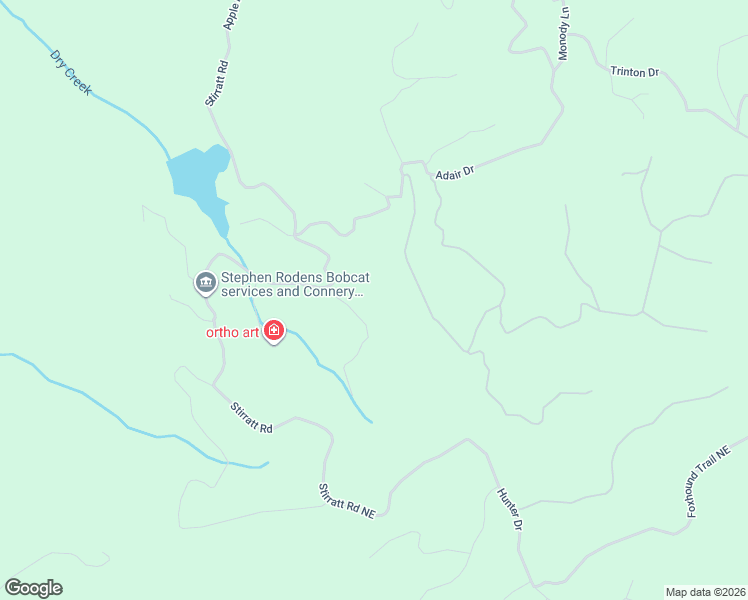 map of restaurants, bars, coffee shops, grocery stores, and more near 1129 Panda Drive in Ranger