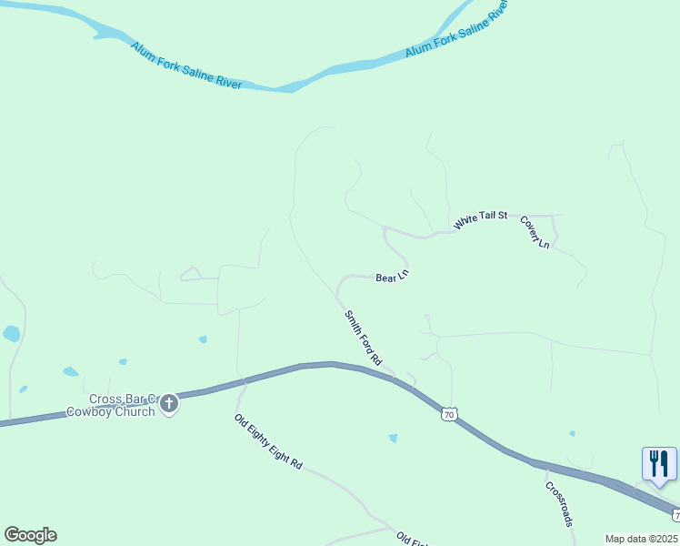 map of restaurants, bars, coffee shops, grocery stores, and more near 2500 Bear Lane in Benton