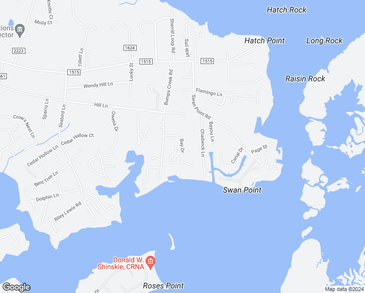 map of restaurants, bars, coffee shops, grocery stores, and more near Bay Drive in Sneads Ferry