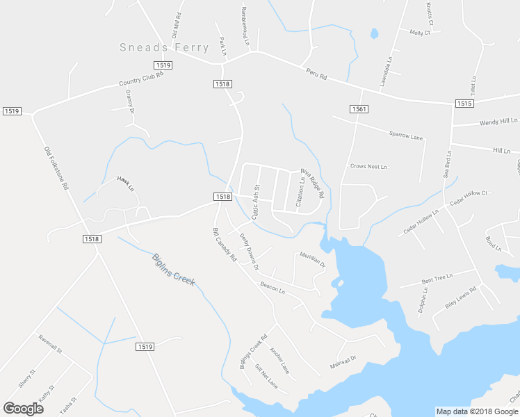 map of restaurants, bars, coffee shops, grocery stores, and more near 403 Celtic Ash Street in Sneads Ferry