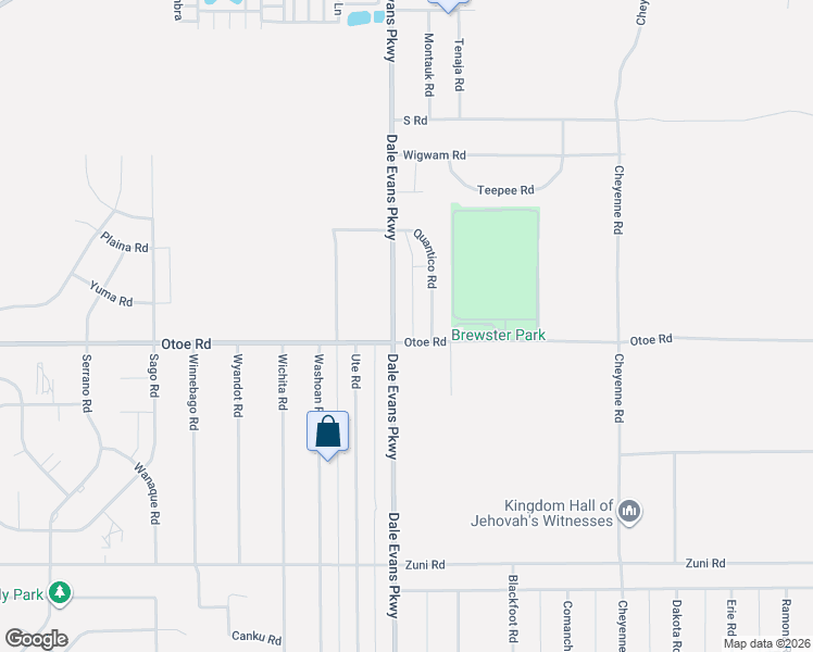 map of restaurants, bars, coffee shops, grocery stores, and more near 16131 Dale Evans Parkway in Apple Valley