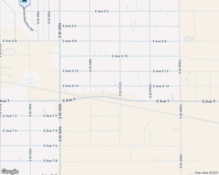 map of restaurants, bars, coffee shops, grocery stores, and more near 10018 East Avenue S-14 in Littlerock
