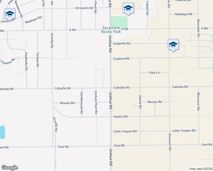 map of restaurants, bars, coffee shops, grocery stores, and more near 16140 Joshua Road in Apple Valley