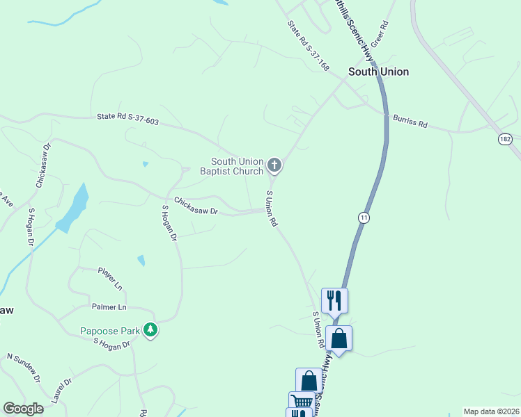 map of restaurants, bars, coffee shops, grocery stores, and more near 109 Chickasaw Drive in Westminster