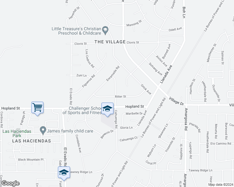 map of restaurants, bars, coffee shops, grocery stores, and more near 16173 Cahuenga Road in Victorville