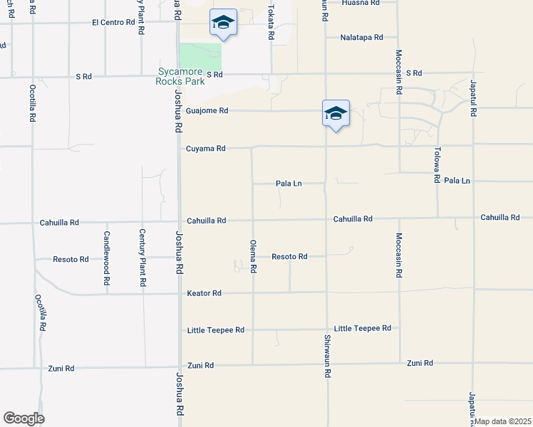 map of restaurants, bars, coffee shops, grocery stores, and more near 23540 Cahuilla Road in Apple Valley