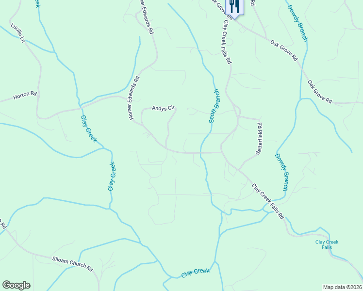 map of restaurants, bars, coffee shops, grocery stores, and more near 68 Luke Tanners Ridge in Dahlonega