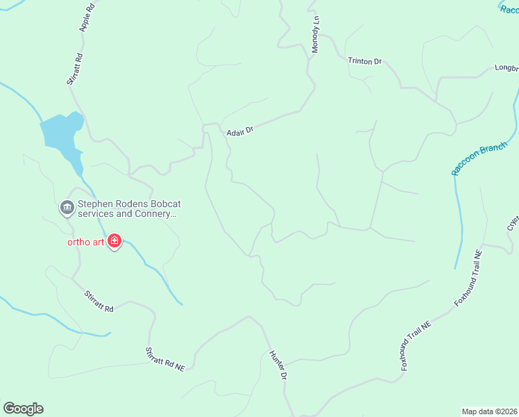 map of restaurants, bars, coffee shops, grocery stores, and more near 1093 Mayfield Lane Northeast in Ranger