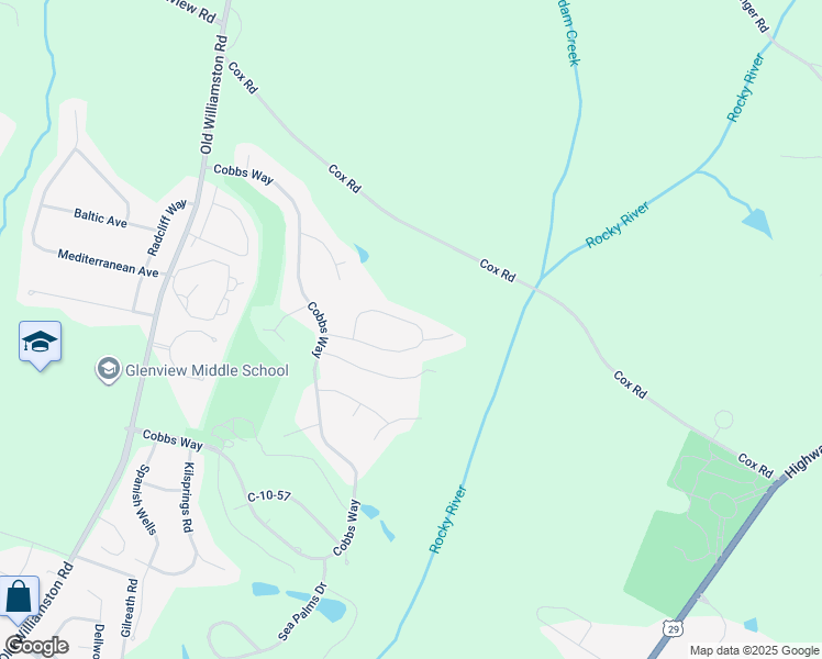 map of restaurants, bars, coffee shops, grocery stores, and more near 512 Quail Hollow Road in Anderson