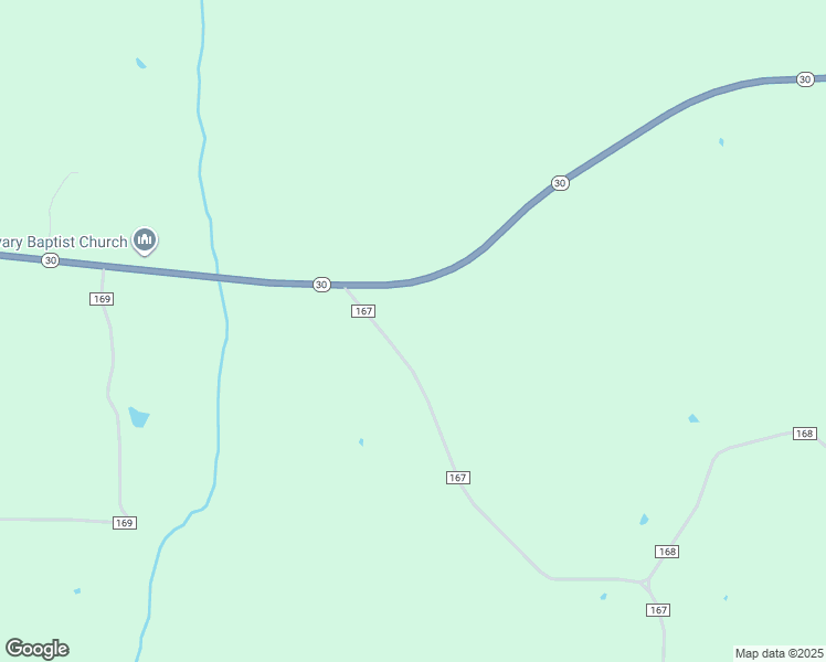 map of restaurants, bars, coffee shops, grocery stores, and more near 1253 County Road 167 in Baldwyn