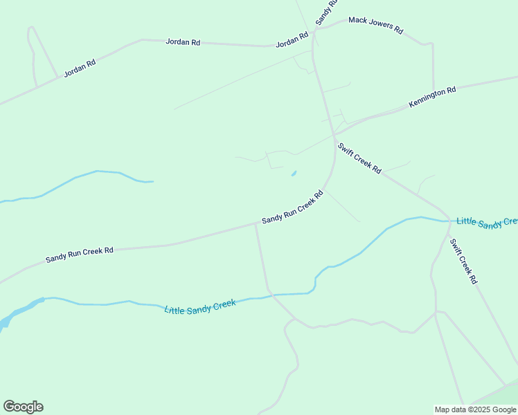 map of restaurants, bars, coffee shops, grocery stores, and more near Sandy Run Creek Road in Jefferson