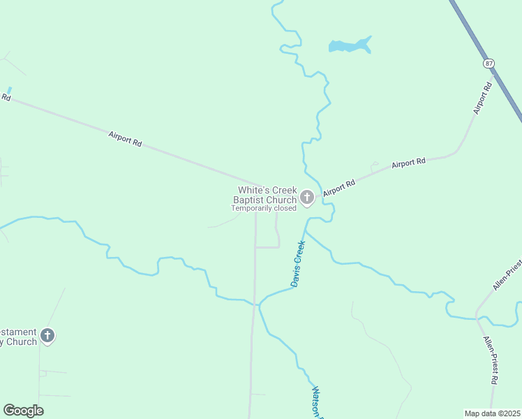 map of restaurants, bars, coffee shops, grocery stores, and more near 71 White Plains Church Road in Clarkton