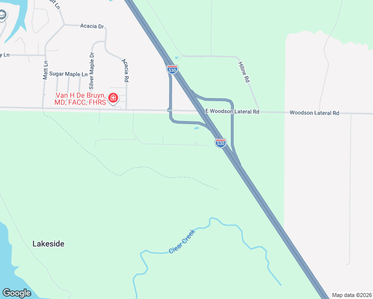 map of restaurants, bars, coffee shops, grocery stores, and more near 20353 Sugarberry Lane in Hensley