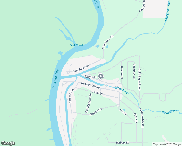 map of restaurants, bars, coffee shops, grocery stores, and more near 409 Gold Nugget Loop in Garland County